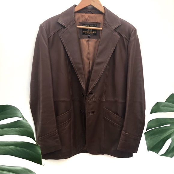 Michael Winter Other - Vintage Leather Jacket Tailered Retro Tan Melbourn